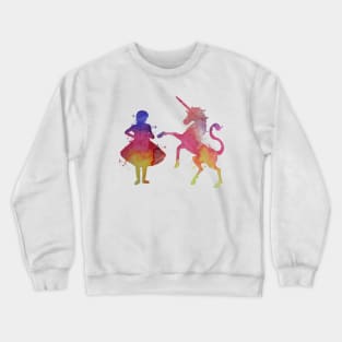 Girl and a unicorn Crewneck Sweatshirt